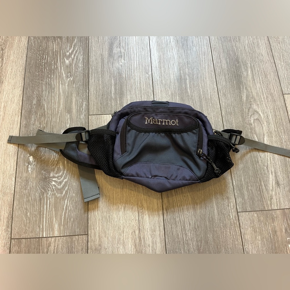 Marmot Waist Lumbar Crossbody Hiking Bag Blue